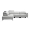 ECKSOFA Hellgrau Flachgewebe  - Hellgrau/Schwarz, Design, Textil/Metall (238/290cm) - Pure Home Lifestyle