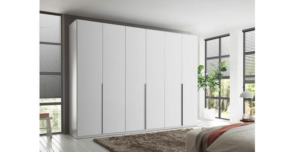 DREHTÜRENSCHRANK 302/225/58 cm,  in Weiß, 6-türig  - Schwarz/Weiß, MODERN, Holzwerkstoff/Metall (302/225/58cm) - Xora