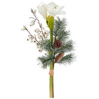 DEKOSTRAUSS Amaryllis  - Weiß/Hellgrün, Basics, Kunststoff (65cm)