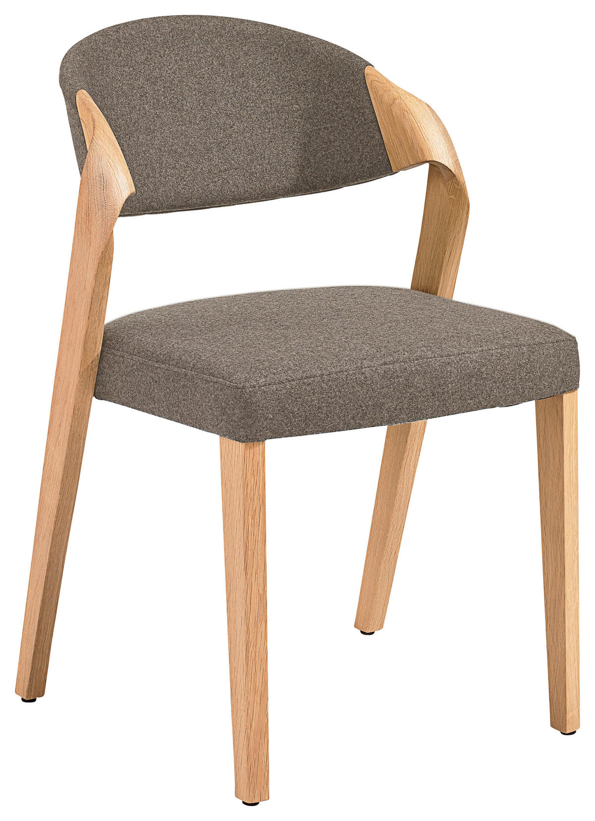 STUHL Braun, Eichefarben Altholz, Eiche massiv  - Eichefarben/Braun, Design, Holz/Textil (53/82/57cm) - Voglauer