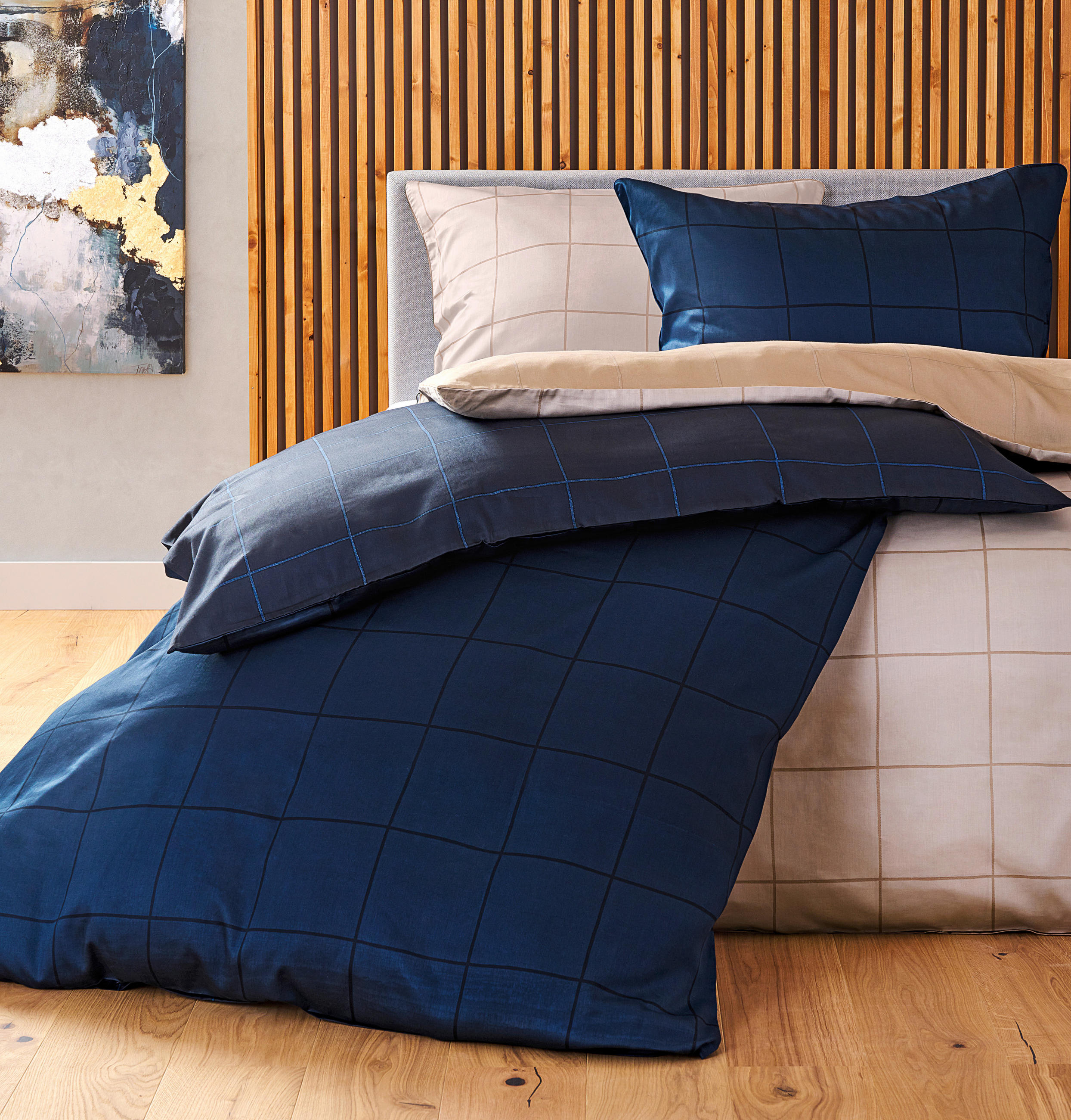 ÁGYNEMŰHUZAT-GARNITÚRA 140/200 cm  - ezüst/antracit, Design, textil (140/200cm) - Dieter Knoll