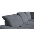 ECKSOFA in Cord Grau  - Schwarz/Grau, Design, Textil/Metall (313/242cm) - Xora