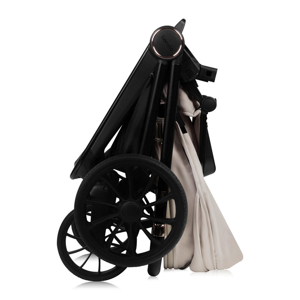 Thumbnail - Lionelo Kinderwagenset Mika Plus 3 in 1, Beige, Textil, 3-teilig, 62x110x93 cm, Fußstütze abklappbar, 5-Punkte-Gurt,3-Pu...