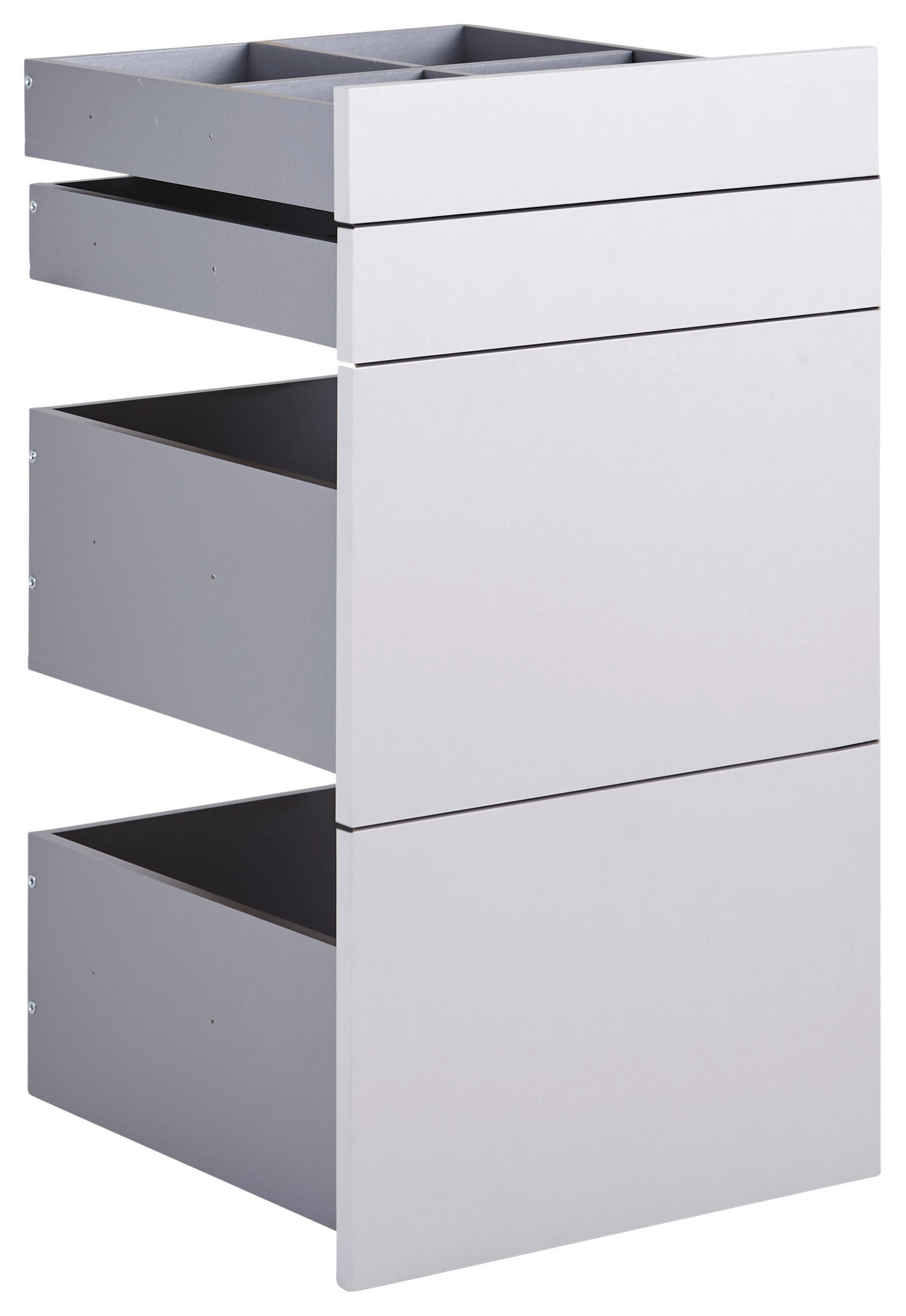 Hom`in Schubladenset Hellgrau 45.3x83x46.8 cm