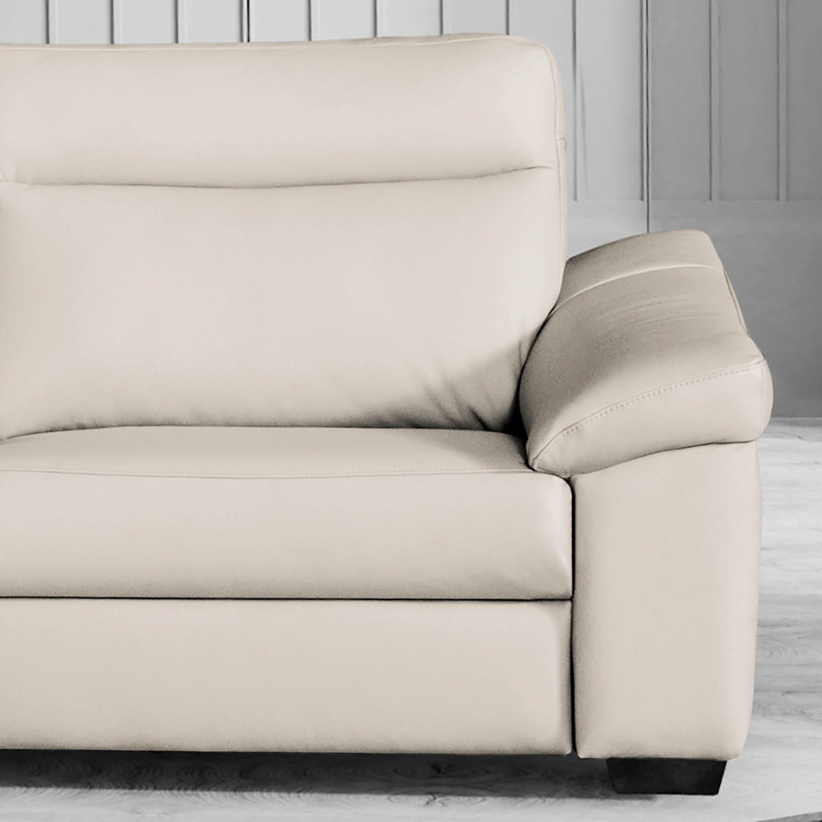 ECKSOFA Grau Echtleder  - Schwarz/Grau, Design, Leder/Holz (299/299cm) - Livetastic