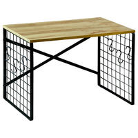 KÜCHENREGAL  in Eichefarben, Schwarz  - Eichefarben/Schwarz, Basics, Holzwerkstoff/Metall (52/32,5/36.5cm) - Kesper