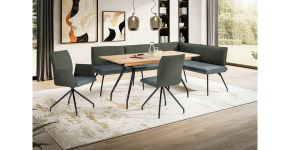 ECKBANK 225/165 cm  in Grau  - Schwarz/Grau, Design, Textil/Metall (225/165cm) - Moderano