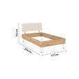 BETT 120/200 cm  in Eiche Artisan  - Champagner/Eiche Artisan, Design, Holzwerkstoff/Textil (120/200cm) - Carryhome