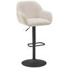 BARHOCKER in Metall, Textil Schwarz, Beige  - Beige/Schwarz, LIFESTYLE, Textil/Metall (44/95-117/55cm) - Livetastic