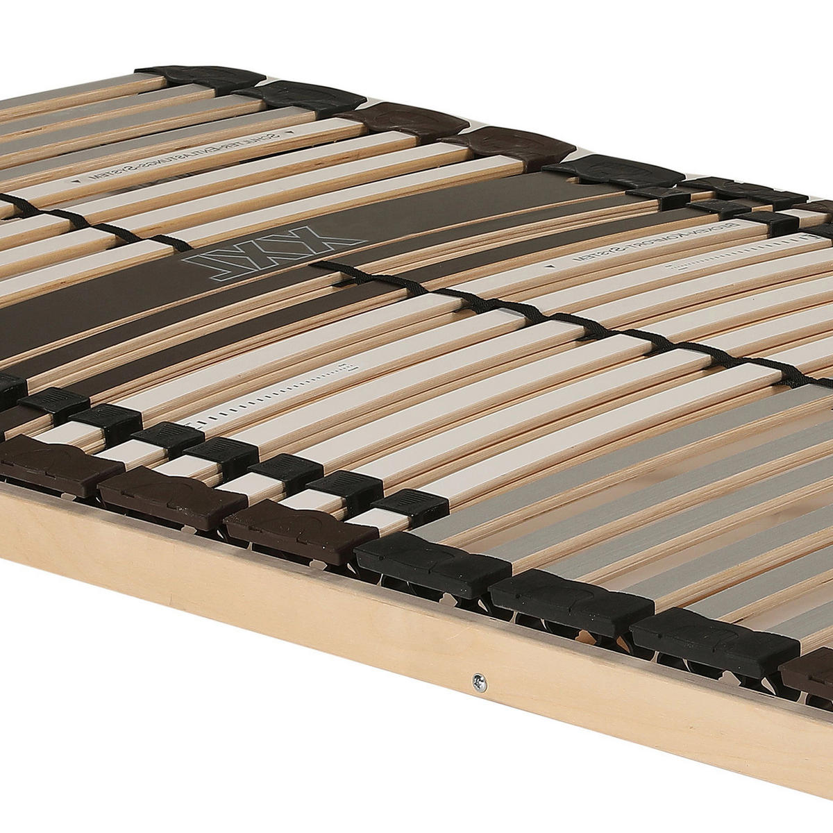 LATTENROST 80/200 cm Kopfteil, Mittelzone verstellbar, Birke, Buche  - Naturfarben/Weiß, Basics, Holz (80/200cm) - Boxxx