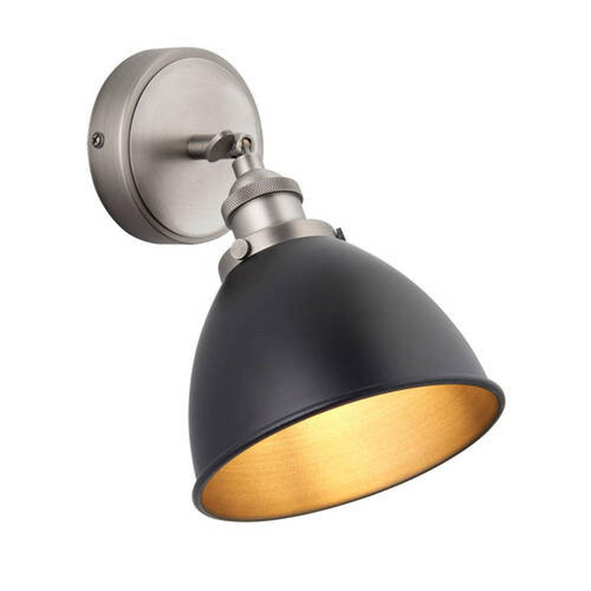 WANDLEUCHTE Endon Franklin 15/22.5/23 cm   - Zinkfarben/Schwarz, Basics, Metall (15/22.5/23cm) - ENDON