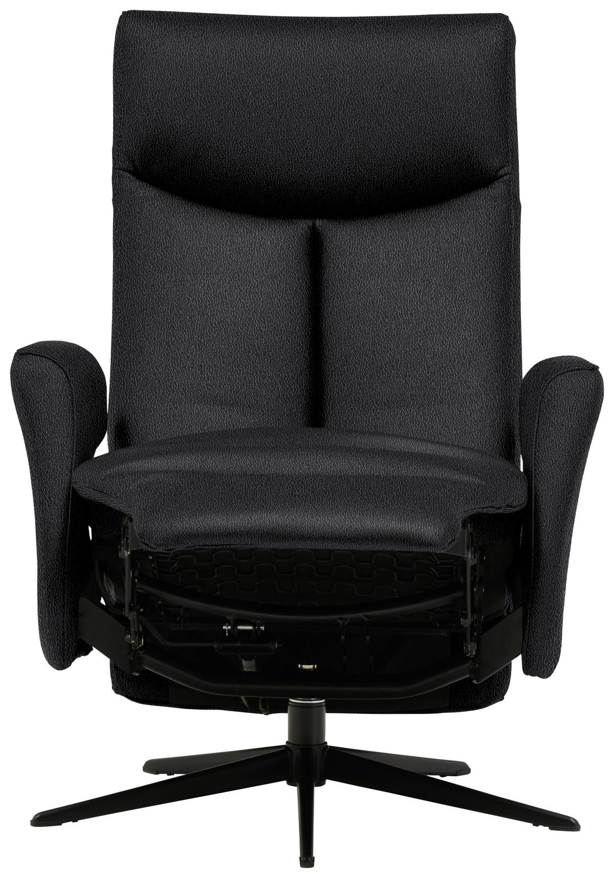 RELAXSESSEL in Leder Anthrazit  - Anthrazit/Schwarz, Design, Leder/Metall (74/105/82cm) - Welnova