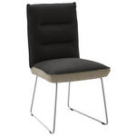 STUHL  in Stahl Flachgewebe Metall, Textil  - Edelstahlfarben/Greige, Design, Textil/Metall (49/93/59cm) - Dieter Knoll