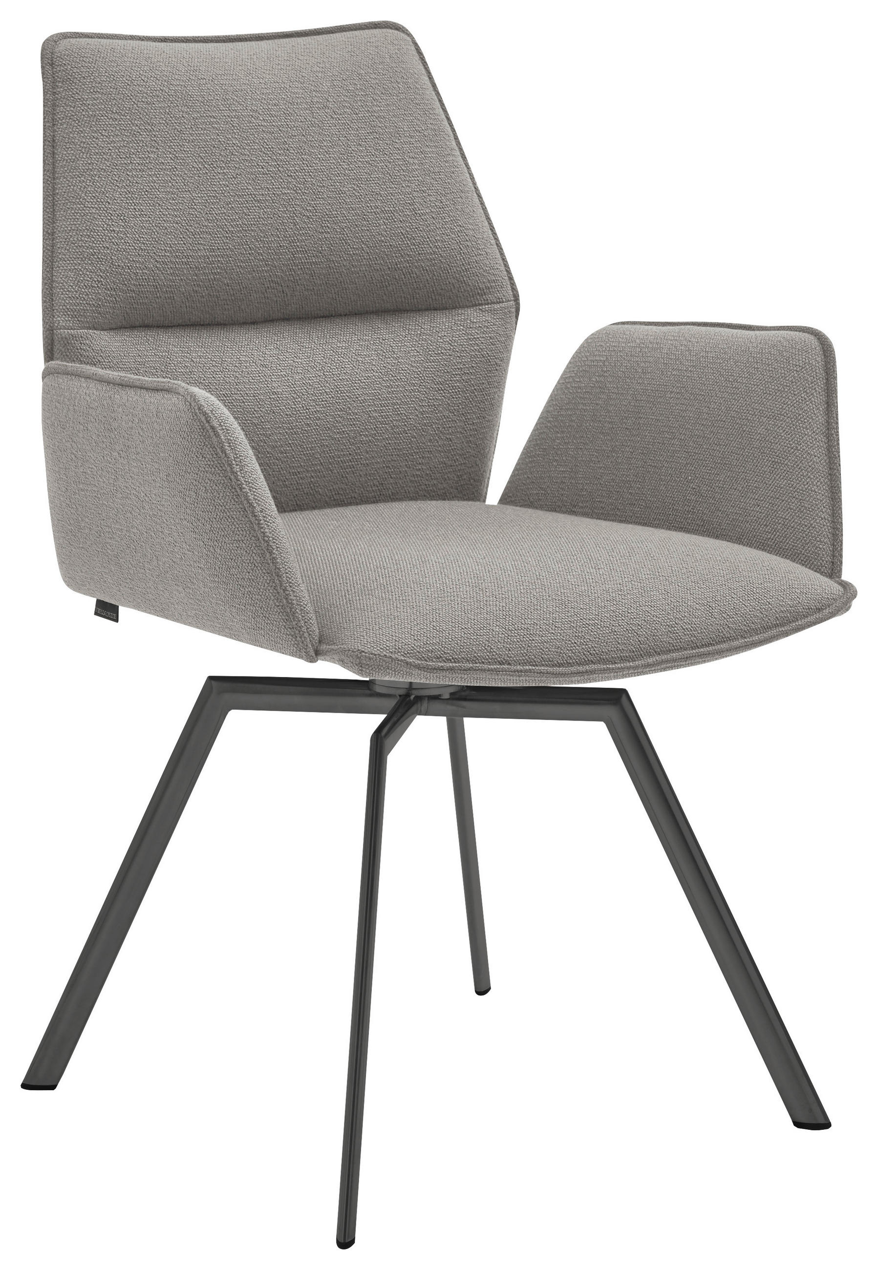 ARMLEHNSTUHL  in Stahl  - Anthrazit/Graubraun, Design, Textil/Metall (63/86/60cm) - Venjakob