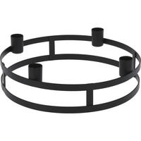 STABKERZENHALTER - Schwarz, MODERN, Metall (25/7cm)