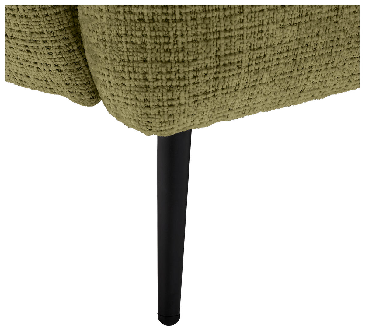 SCHLAFSOFA  mit Stoffauswahl, Liegefunktion, Schlafen auf Sitzhöhe, Rücken echt Chenille Olivgrün  - Schwarz/Olivgrün, KONVENTIONELL, Textil/Metall (228/75/98cm) - Carryhome