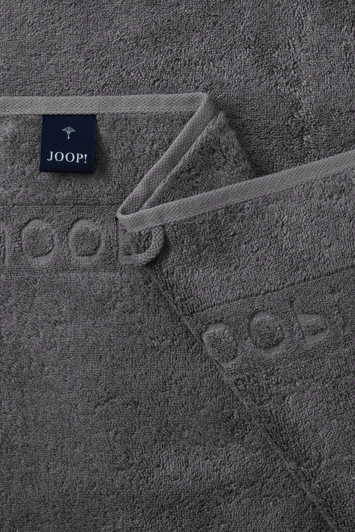 GÄSTETUCH Contour Doubleface Anthrazit, Grau 30/50 cm  - Anthrazit/Grau, Basics, Textil (30/50cm) - Joop!