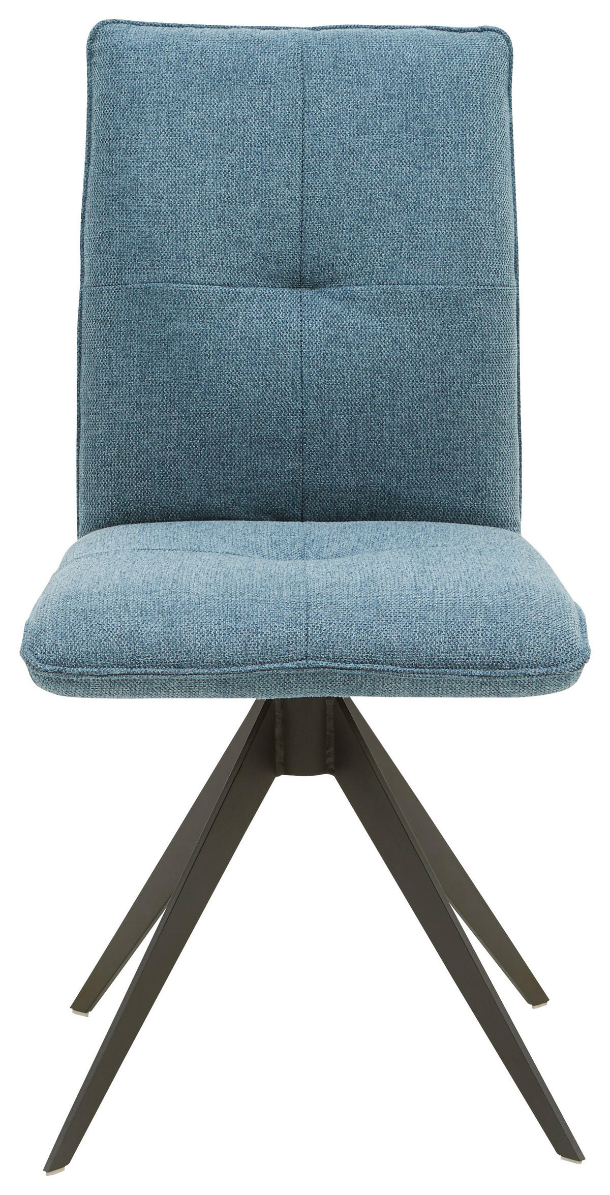 STUHL  in Stahl Flachgewebe  - Blau/Schwarz, Design, Textil/Metall (46/91/62cm) - Dieter Knoll
