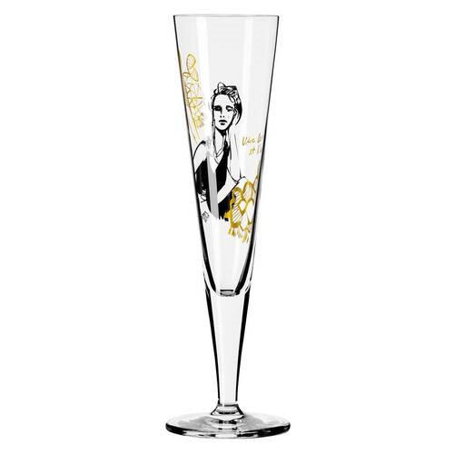 CHAMPAGNERGLAS - Goldfarben/Schwarz, LIFESTYLE, Glas (7,2/24cm) - Ritzenhoff