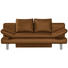 SCHLAFSOFA in Leder Braun - Chromfarben/Braun, MODERN, Leder/Metall (214/90/93cm) - Novel SCHLAFSOFA in Leder Braun - Chromfarben/Braun, MODERN, Leder/Metall (214/90/93cm) - Novel