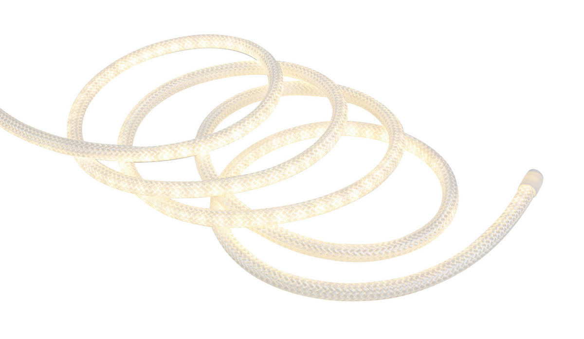 LED-DEKOLEUCHTE 500 cm  - Transparent/Weiß, Trend, Kunststoff/Textil (500cm) - Novel