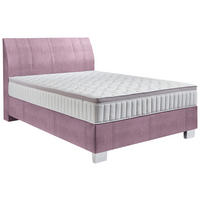 BOXSPRINGBETT 140/200 cm  in Rosa  - Chromfarben/Rosa, Konventionell, Kunststoff/Textil (140/200cm) - Hom`in