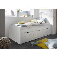 AUSZIEHBETT 90/200 cm,  in Weiß,  - Weiß, Basics, Holzwerkstoff (90/200cm) - MID.YOU