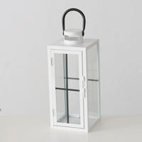 LATERNE - Weiß, Basics, Glas/Metall (18,8/12,4/30cm)