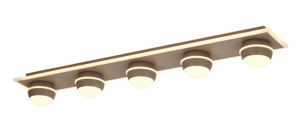 LED-DECKENLEUCHTE Biarritz 99/15/12,5 cm  - Schwarzchrom, Design, Kunststoff/Metall (99/15/12,5cm)