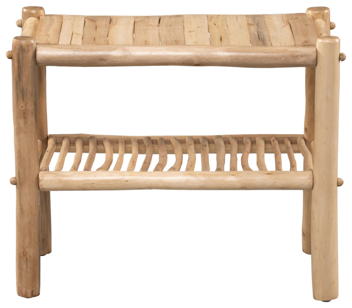 ŠATNÍ LAVICE - světle hnědá/barva eukalyptového dřeva, Basics, dřevo (60/50/30cm)
