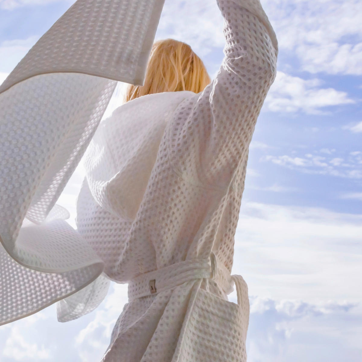 BADEMANTEL S Unisex  - Weiß, Basics, Textil (Snull) - Moeve