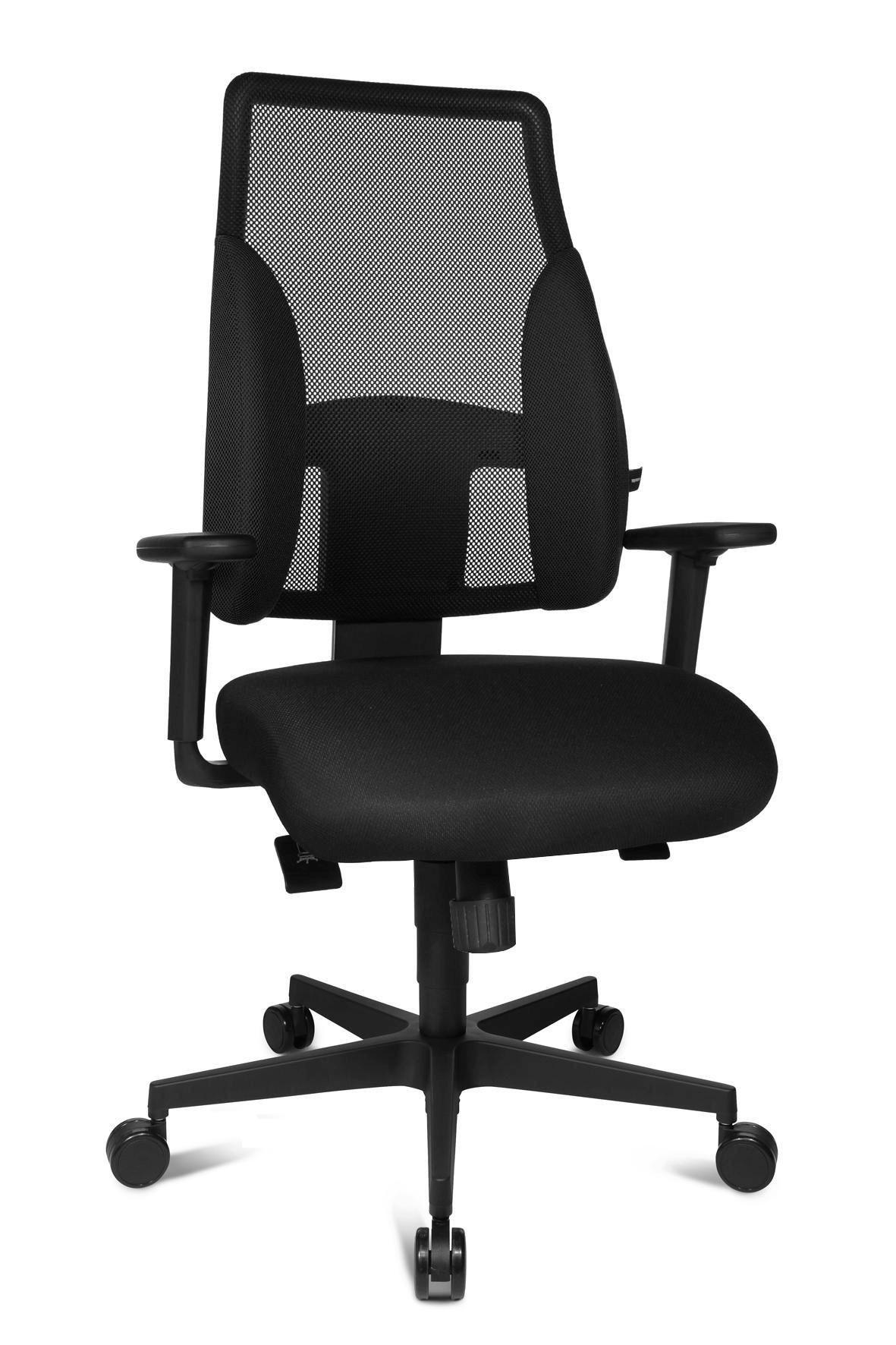 DREHSTUHL Schwarz  - Schwarz, Design (42/118,50/56cm) - Topstar