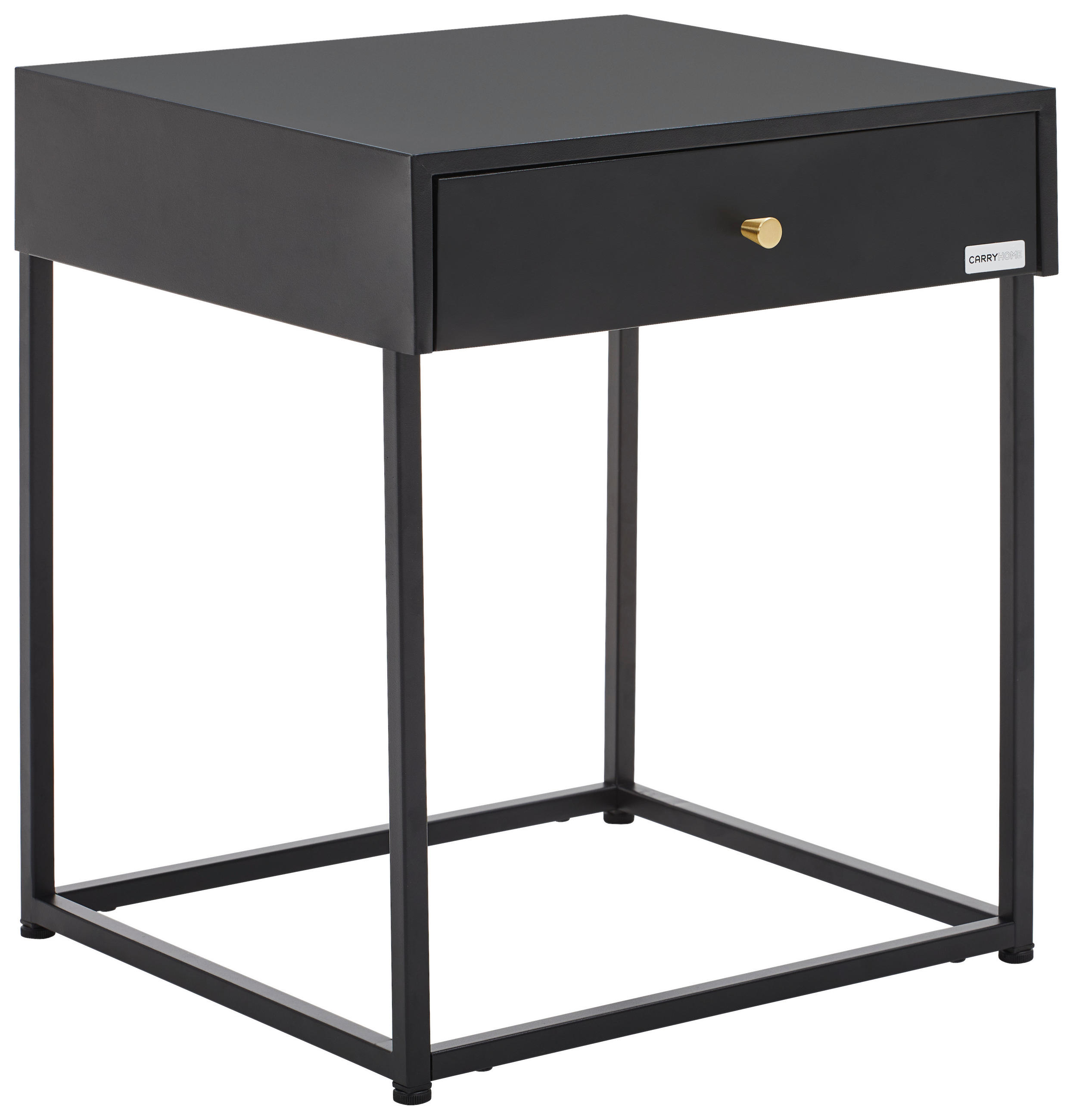 BEISTELLTISCH 43/41/50 cm Schwarz rechteckig  - Goldfarben/Schwarz, Trend, Metall (43/41/50cm) - Carryhome