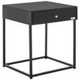 BEISTELLTISCH rechteckig Schwarz  - Goldfarben/Schwarz, Trend, Metall (43/50/41cm) - Carryhome