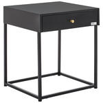 BEISTELLTISCH rechteckig Schwarz  - Goldfarben/Schwarz, Trend, Metall (43/50/41cm) - Carryhome