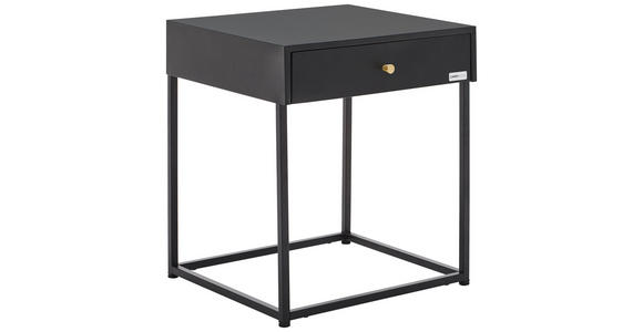 BEISTELLTISCH rechteckig Schwarz  - Goldfarben/Schwarz, Trend, Metall (43/50/41cm) - Carryhome