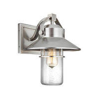 KÜLTÉRI FALILÁMPA - nemesacélszínű/szürke, Konventionell, műanyag/üveg (26.7/32.8/31.1cm) - Elstead Lighting