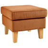 HOCKER in Textil Orange  - Eichefarben/Orange, Design, Holz/Textil (55/44/55cm) - MID.YOU