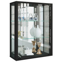 HÄNGEVITRINE in Buche Schwarz  - Schwarz, Modern, Glas/Holz (60/80/25cm) - MID.YOU