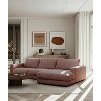 ECKSOFA VIGO Rot  - Rot/Schwarz, Design, Textil (303cm) - MID.YOU