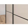 SCHWEBETÜRENSCHRANK 301/223/68 cm 3-türig Weiß, Champagner  - Champagner/Schwarz, KONVENTIONELL, Glas/Holzwerkstoff (301/223/68cm) - Novel