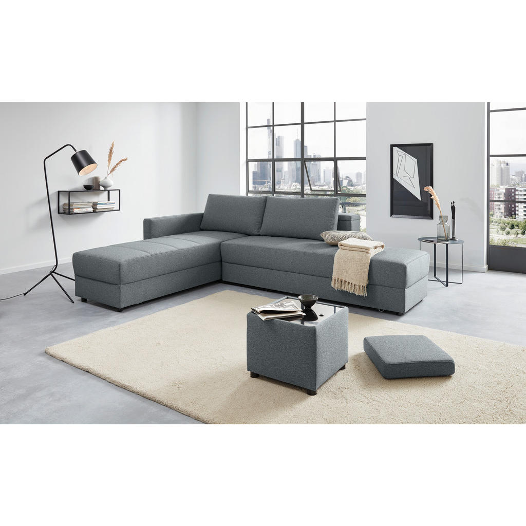 Thumbnail - Looks by W.Joop Ecksofa Looks Iii, Dunkelgrau, Textil, Uni, 4-Sitzer, Ottomane rechts, L-Form, 287x229 cm, Made in EU, L...