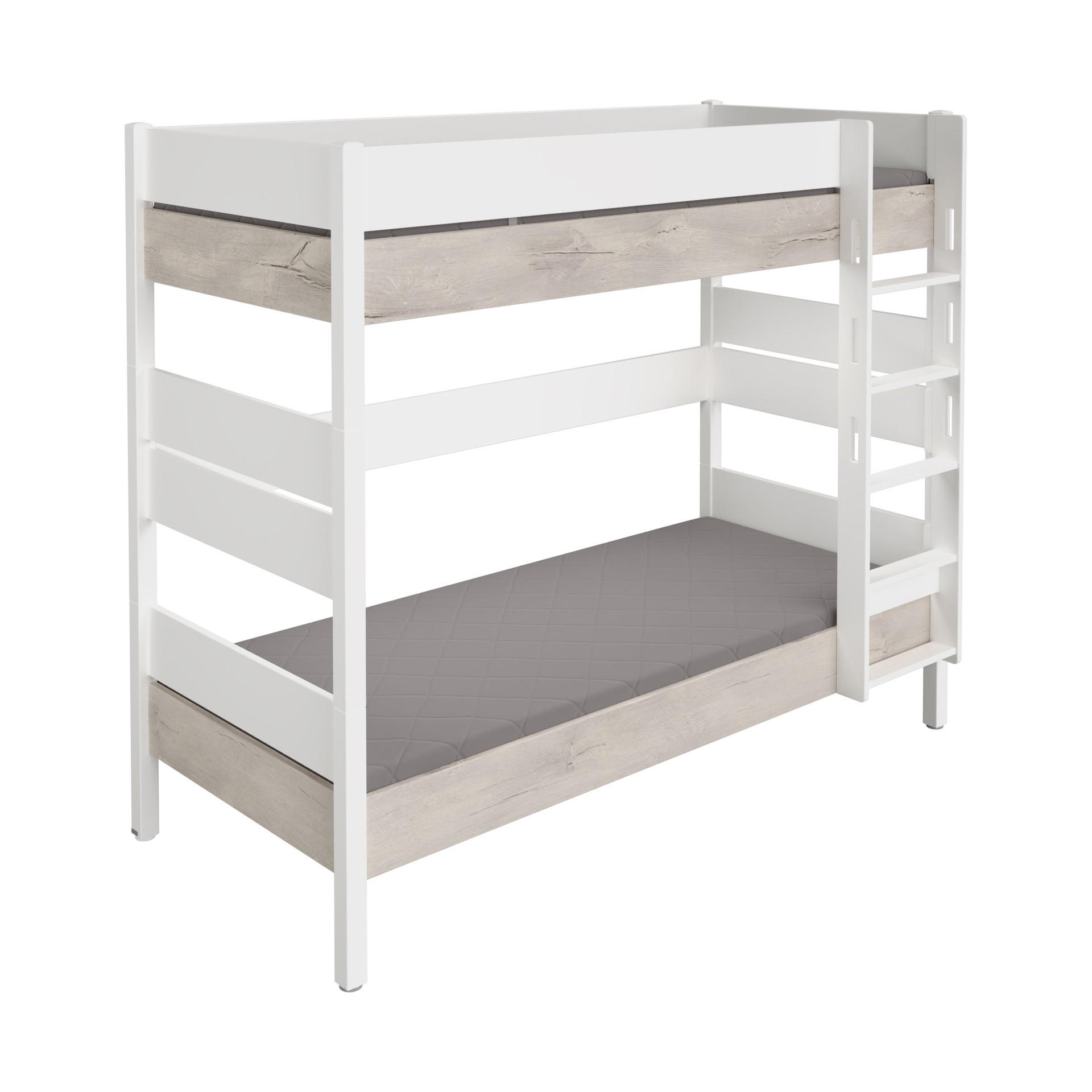 ETAGENBETT 90/200 cm Weiß, Silbereichenfarben  - Weiß/Silbereichenfarben, Basics, Holz/Holzwerkstoff (90/200cm) - Paidi