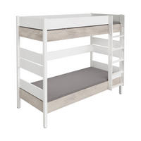 ETAGENBETT - Weiß/Silbereichenfarben, Basics, Holz/Holzwerkstoff (90/200cm) - Paidi