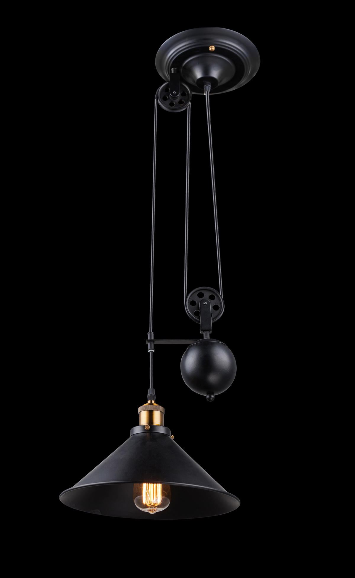 LUSTRĂ 30/90-180 cm  - negru, Lifestyle, metal (30/90-180cm)