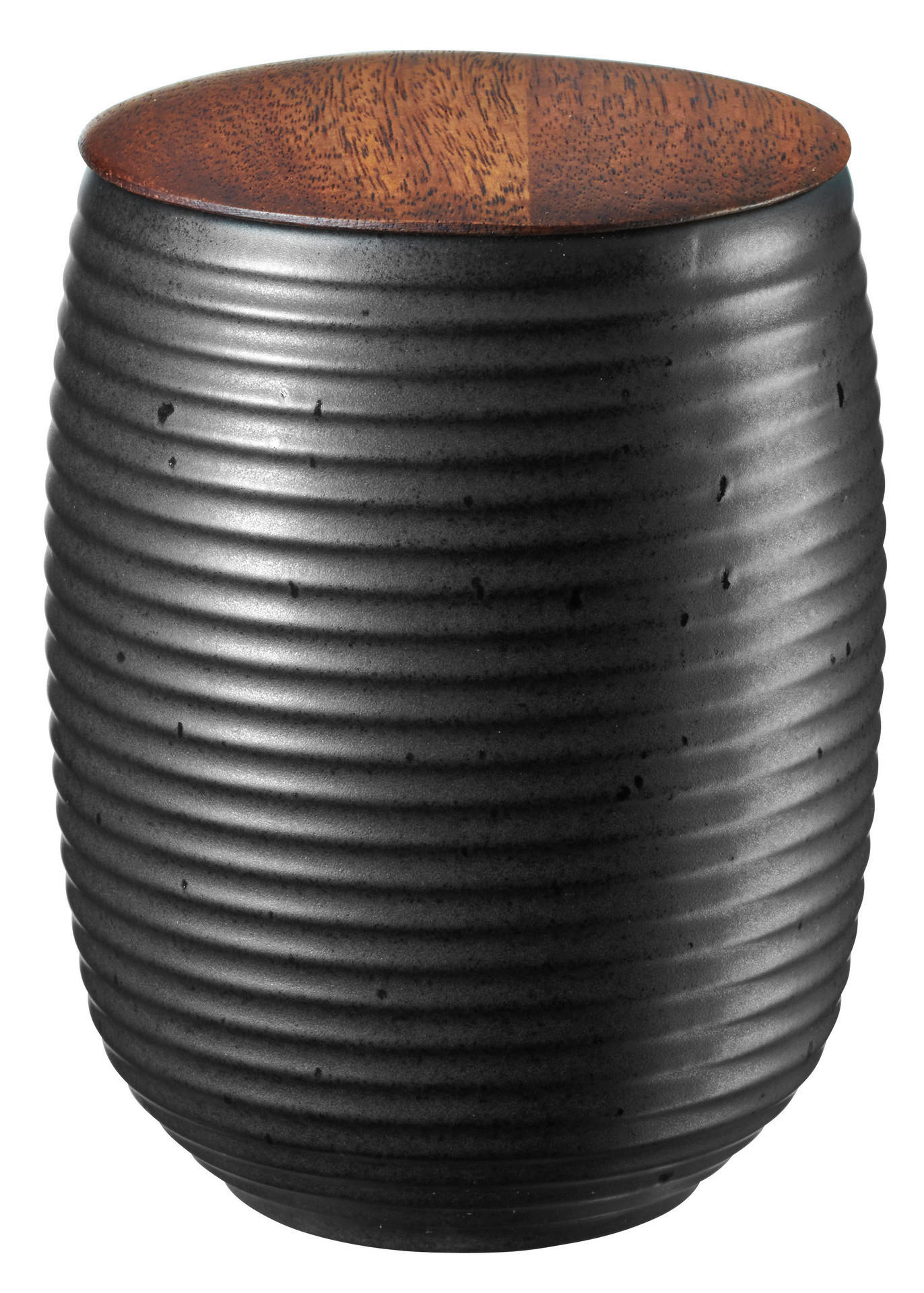 DOSE - Schwarz, KONVENTIONELL, Keramik/Holz (8,1/11cm) - ASA