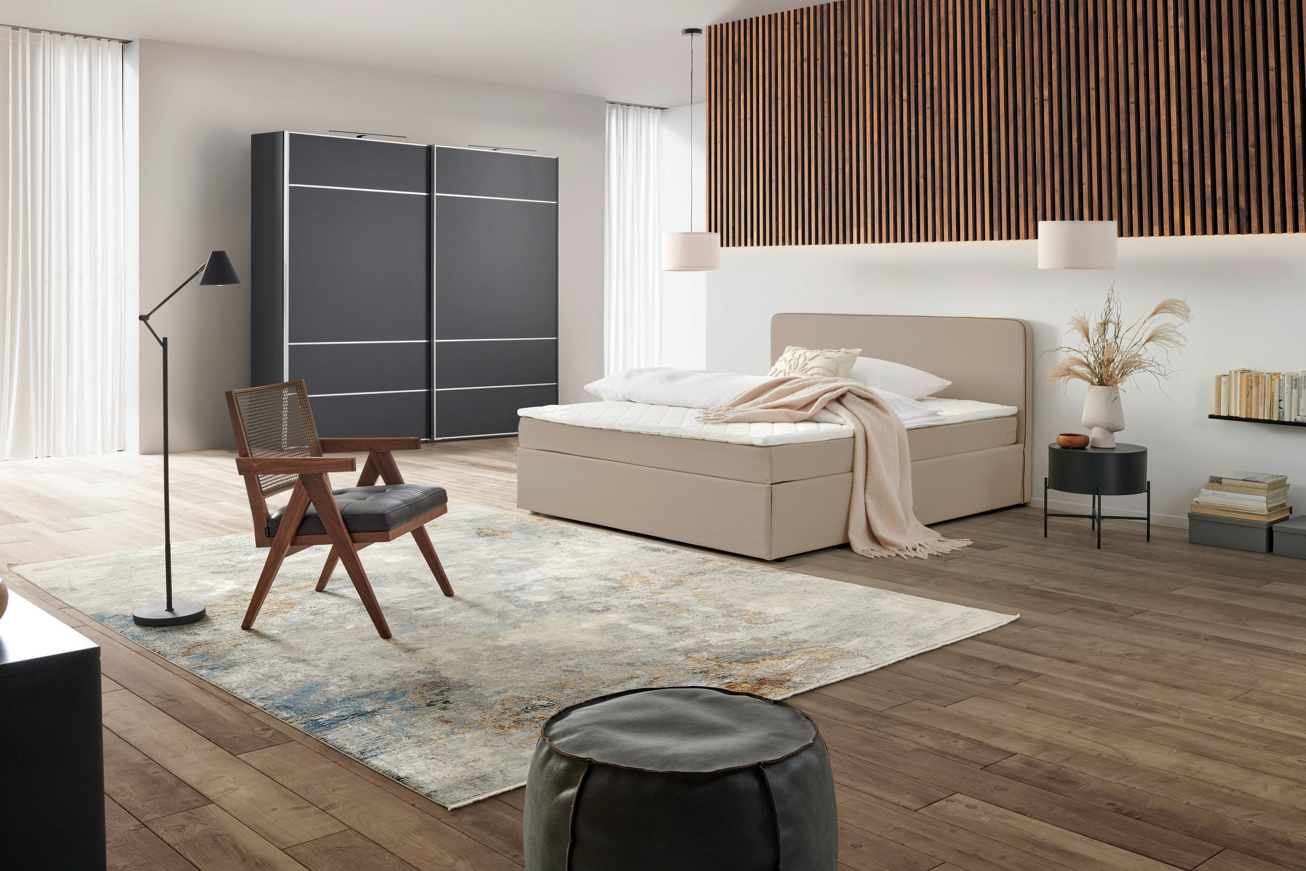 P & B AMERICKÁ POSTEĽ, 160/200 cm, béžová