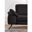 ECKSOFA Rivello in Echtleder Dunkelbraun  328/193 cm  - Dunkelbraun/Schwarz, Design, Leder/Metall (328/193cm) - Dieter Knoll