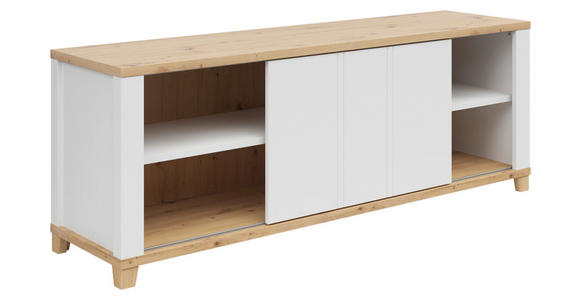 LOWBOARD in 174/65/48 cm - Eiche Artisan/Weiß, KONVENTIONELL, Holzwerkstoff/Kunststoff (174/65/48cm) - Hom`in
