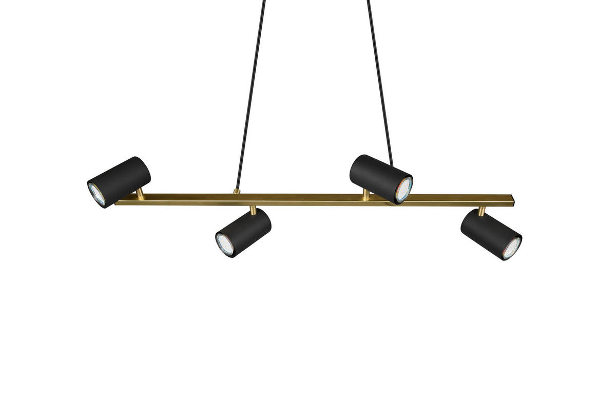 HÄNGELEUCHTE 80/18/150 cm  - Goldfarben/Schwarz, Basics, Metall (80/18/150cm) - Trio Leuchten